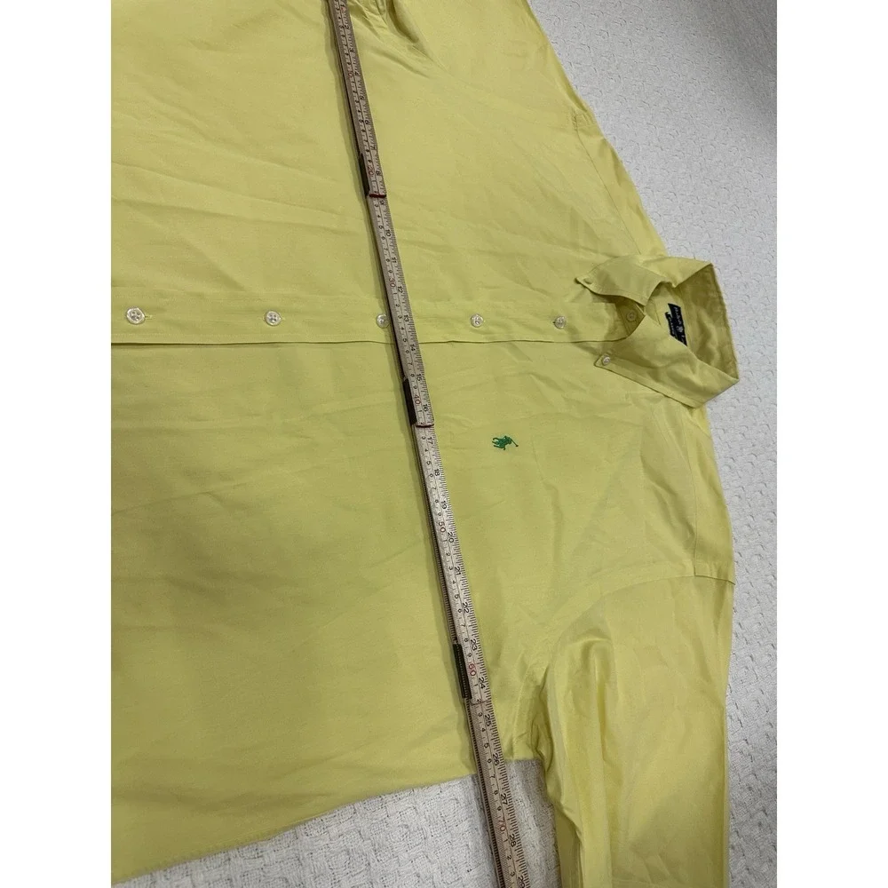 Ralph Lauren Polo L Classic Fit Collared Short Sleeve Shirt‎ Yellow Button Down